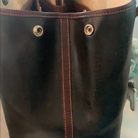 Hermes Garden Party Amazonia Leather Tote blk/brn with dust bag included - Picture 9 of 14